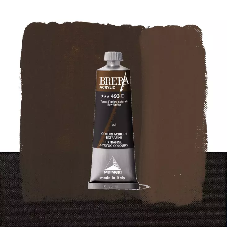 Maimeri Brera 493 Raw Umber 60ml - Maimeri Brera 60ml ja 200ml - 0806493 - 1