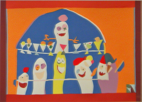 Nelimarkka Riitta: The ice cream eaters - Keskisuuret vedokset - t10143 - 1