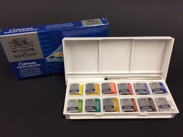 W&N Cotman Pocket Box 12x1/2 nappia - Winsor & Newton akvarellinapit - 538753 - 1