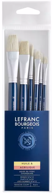 L&B Fine Oil-sivellinlajitelma, 6kpl, lyhytvarsi - Sivellinsetit - 8101074 - 1