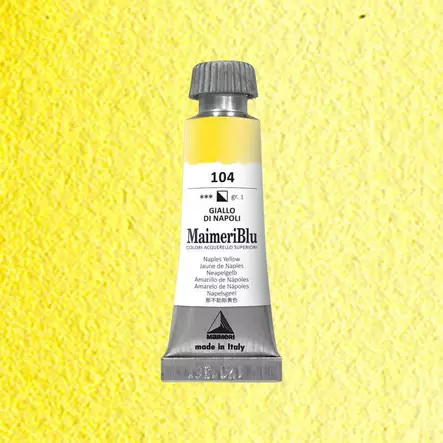 Maimeri Blu Akvarellituubi 104 Naples Yellow 12ml - Maimeri Blu - 1609104 - 1