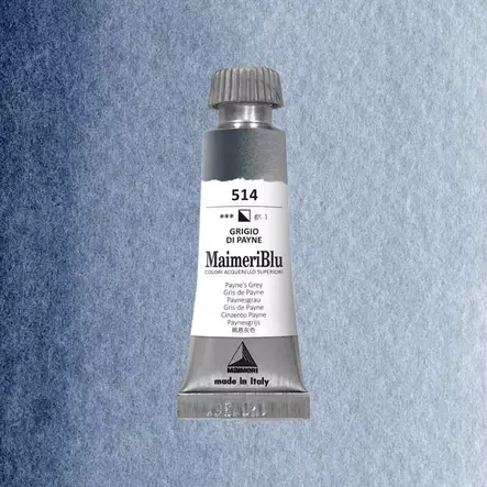 Maimeri Blu Akvarellituubi 514 Payne´s Grey 12ml - Maimeri Blu - 1609514 - 1