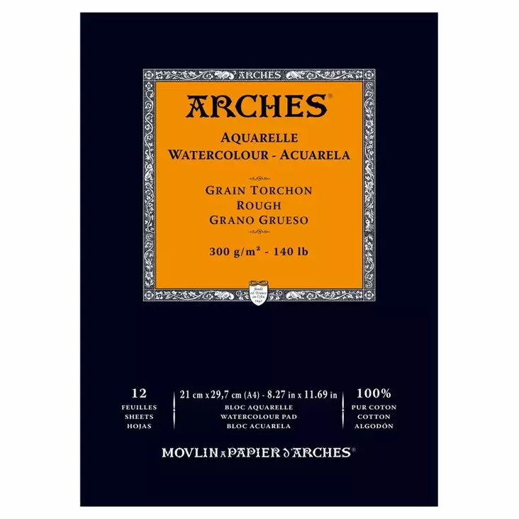 Arches karkea A4 (12) 300g - Akvarellilehtiöt - 7951014 - 1
