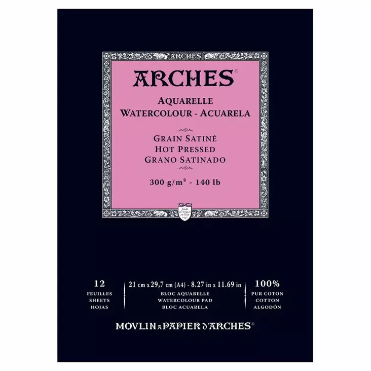 Arches sileä A3 (12) 300g - Akvarellilehtiöt - 7950994 - 1