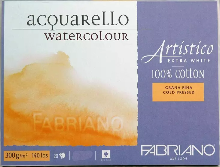 Fabriano Artistico 30,5x45,5 300g(20) GF - Akvarellilehtiöt - 006550304 - 1