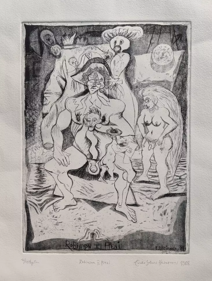 Heinonen Erkki sakari: Robinson II Pieni - Keskisuuret vedokset - T10104 - 1