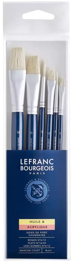 L&B Fine Oil-sivellinlajitelma, 6kpl, lyhytvarsi - Sivellinsetit - 8101074 - 1