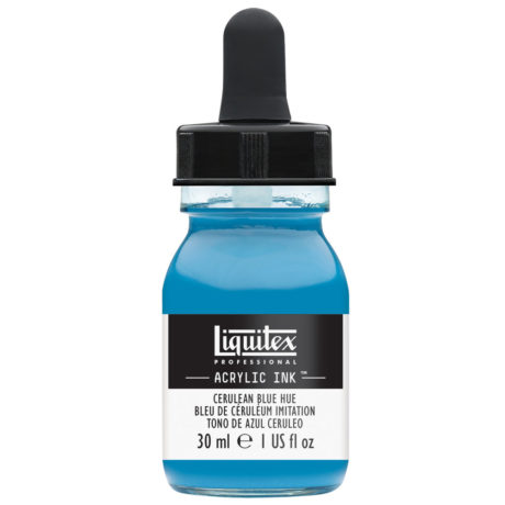 Liquitex Acrylic Ink 470 Cerulean blue hue 30ml - Akryylimusteet - 6976014 - 1