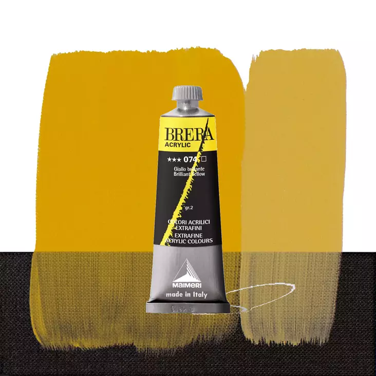 Maimeri Brera 074 Brilliant Yellow 60ml - Maimeri Brera 60ml ja 200ml - 0806074 - 1