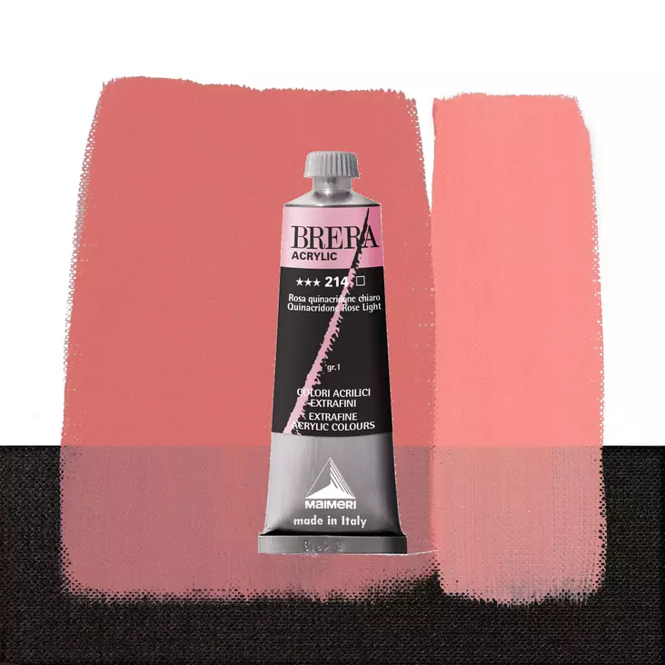 Maimeri Brera 214 Quinacridone Rose Light 60ml - Maimeri Brera 60ml ja 200ml - 0806214 - 1