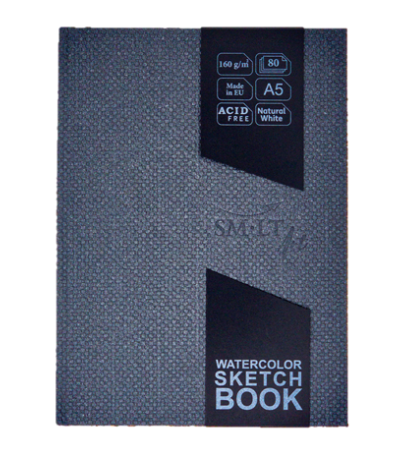 SMLT Akvarelli-luonnoskirja A5 sidottu (80) 160g - Akvarellilehtiöt - 4588924 - 1