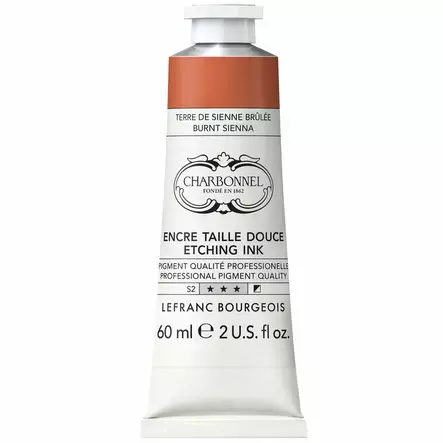 Charbonnel Etching Ink syväpainoväri 481 Burnt Sienna 60ml - Syväpainovärit - 574885 - 1