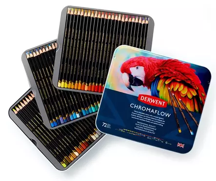 Derwent Chromaflow 72 väriä, metallirasia - Värikynäsetit - 2627535 - 2