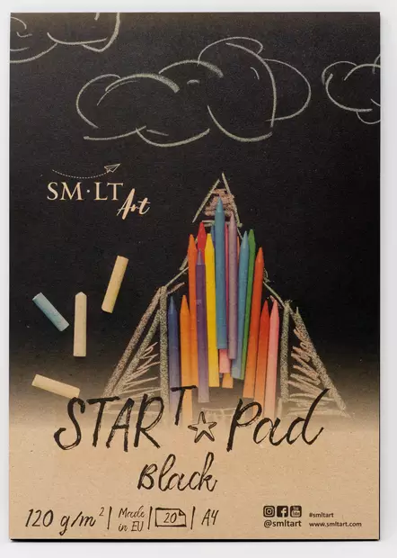 SMLT Star T-musta lehtiö A4 (20) 120g - Luonnos- ja piirustuslehtiöt - 4588535 - 1