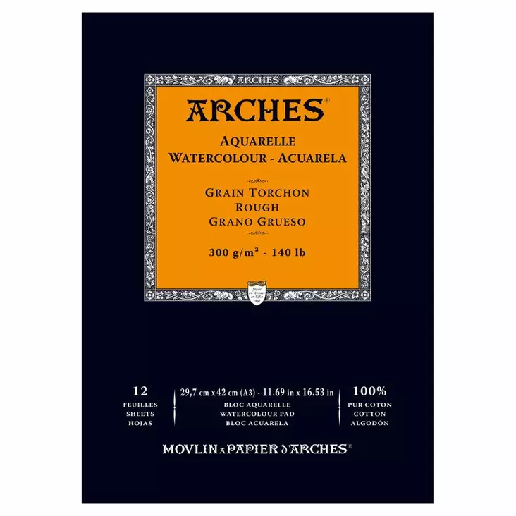 Arches karkea A3 (12) 300g - Akvarellilehtiöt - 7951045 - 1