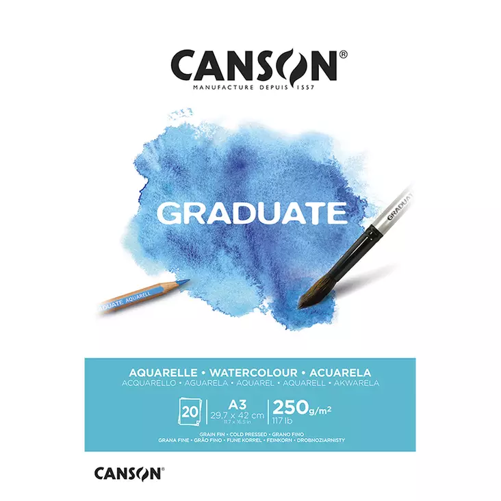 Canson Akvarellilehtiö Graduate - Akvarellilehtiöt - 50021175 - 1
