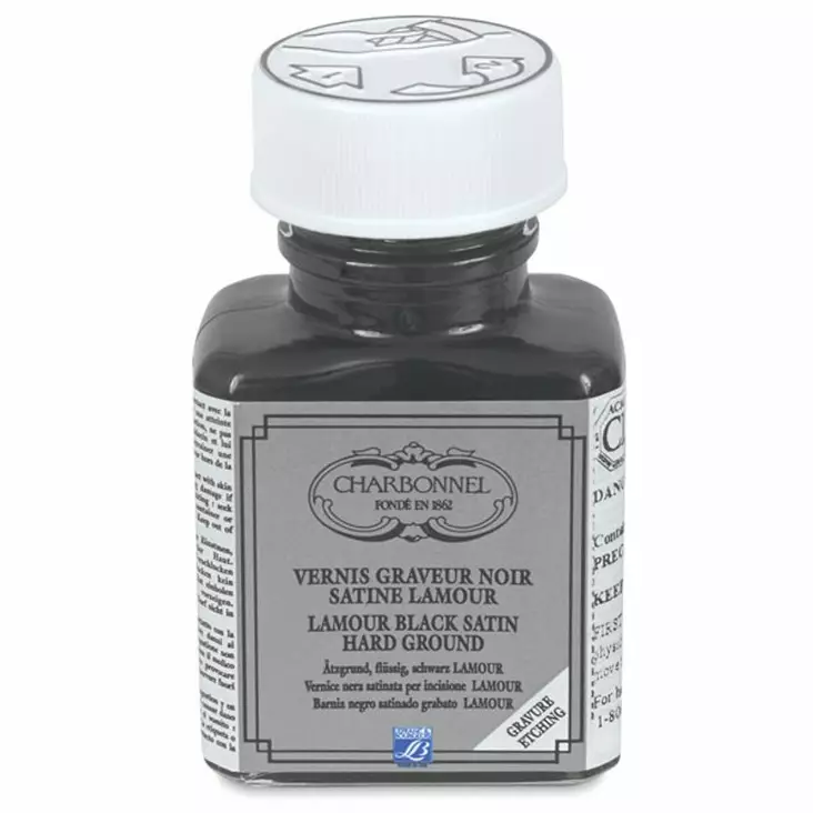 Charbonnel Etching ground Black satin varnish 75ml - Grafiikan värit - 575135 - 1