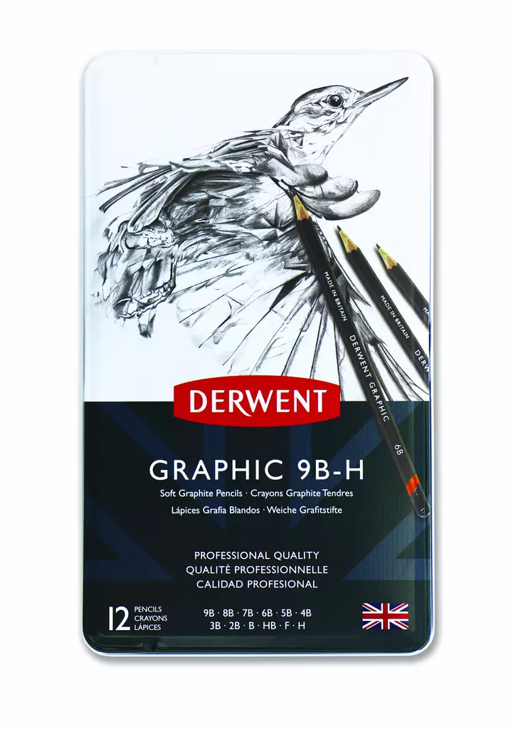 Derwent Graphic Soft 12 kynää (9B-H) - Lyijykynät - 538605 - 1