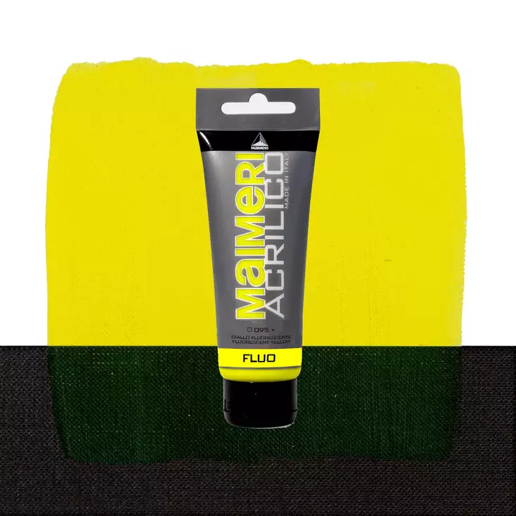 Maimeri Acrilico 095 Fluorescent Yellow 75ml - Maimeri Acrilico 75ml - 0916095 - 1