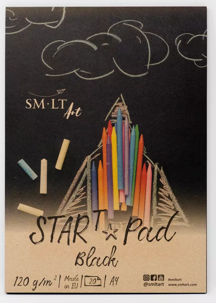 SMLT Star T-musta lehtiö A4 (20) 120g - Luonnos- ja piirustuslehtiöt - 4588535 - 1