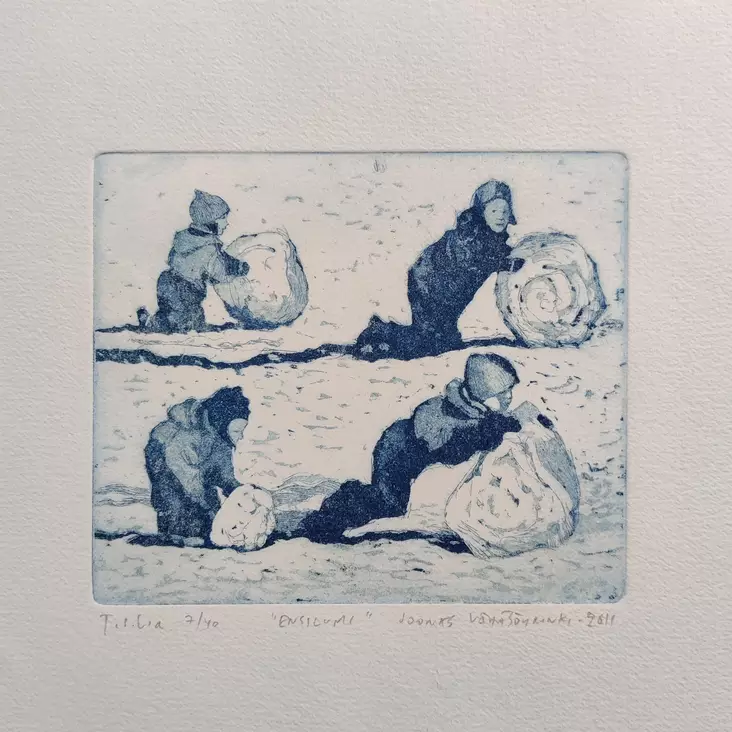 Vähäsöyrinki Joonas: Ensilumi - Pienet vedokset - t11405 - 1