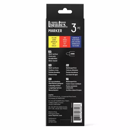 Akryylitussi Liquitex 2mm Primary 3x - Akryylitussit - 2065586 - 2