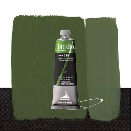 Maimeri Brera 336 Chrome Oxide Green 60ml - Maimeri Brera 60ml ja 200ml - 0806336 - 1