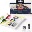 Derwent Inktense Pan Travel Set 12 +säiliösivellin - Akvarellivärit - 2302636 - 3