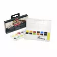 Derwent Inktense Pan Travel Set 12 +säiliösivellin - Akvarellivärit - 2302636 - 1