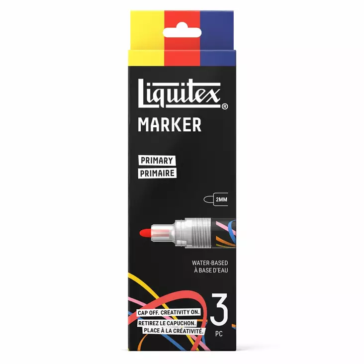 Akryylitussi Liquitex 2mm Primary 3x - Akryylitussit - 2065586 - 1