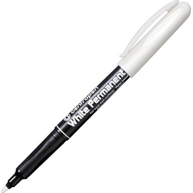 Centropen White Permanent Marker 2mm - Finelinerit ja kuitukärkikynät - 3634066 - 1