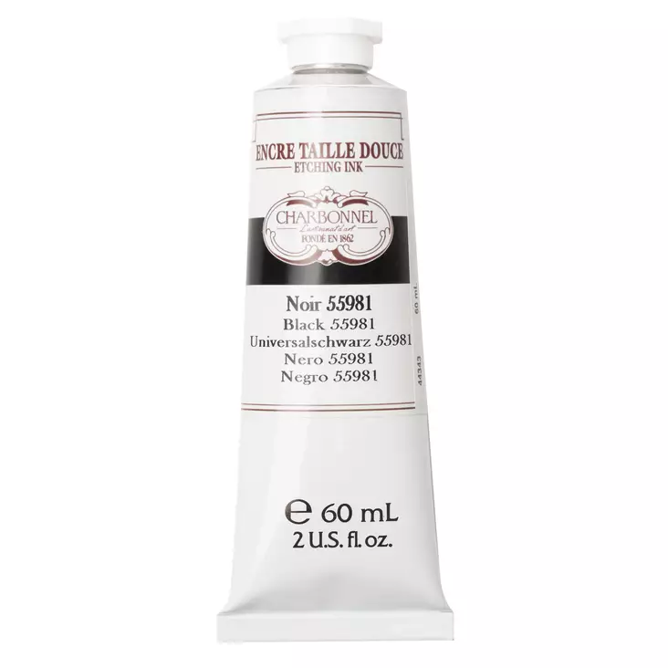Charbonnel Etching Ink syväpainoväri Black 60ml 55981 - Syväpainovärit - 574906 - 1