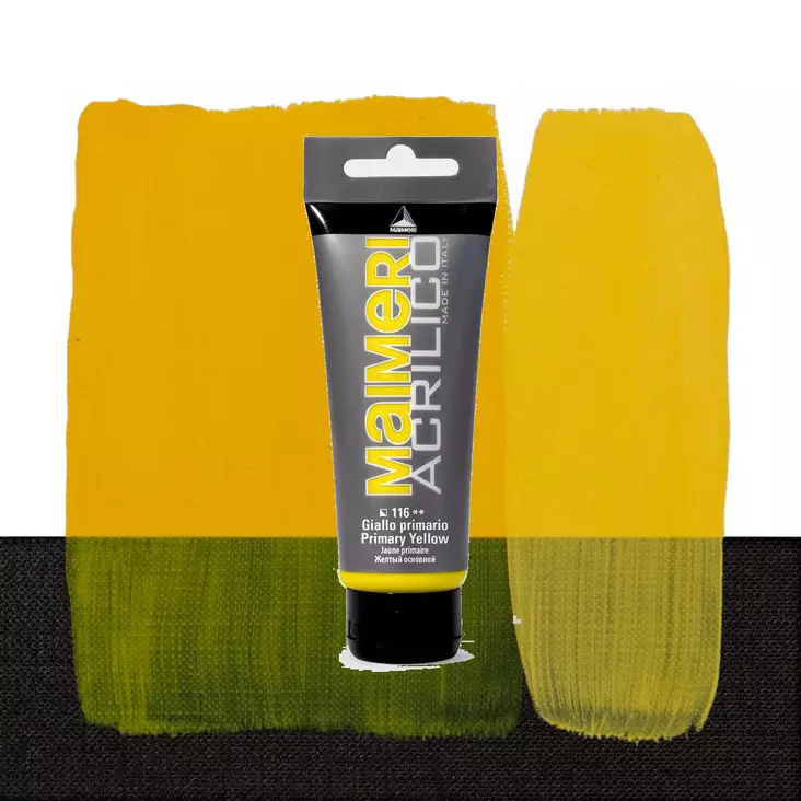 Maimeri Acrilico 116 Primary Yellow 200ml - Maimeri Acrilico 200ml - 0924116 - 1