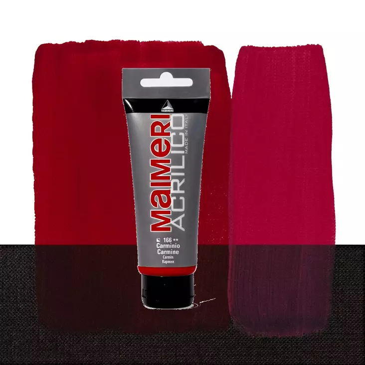 Maimeri Acrilico 166 Carmine 200ml - Maimeri Acrilico 200ml - 0924166 - 1