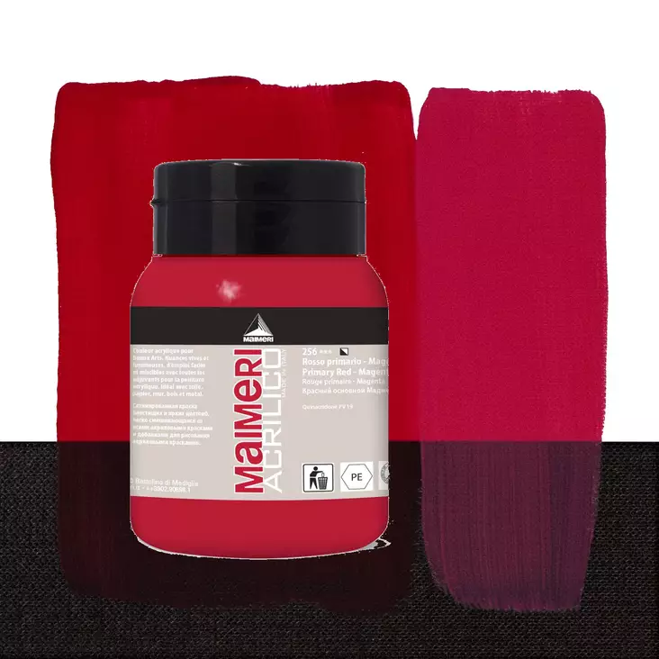 Maimeri Acrilico 256 Primary Red - Magenta 500ml - Maimeri Acrilico 500ml - 0934256 - 1