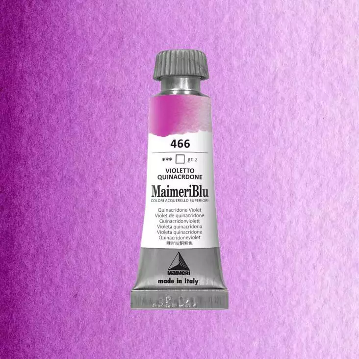 Maimeri Blu Akvarellituubi 466 Quinacridone Violet 12ml - Maimeri Blu - 1609466 - 2