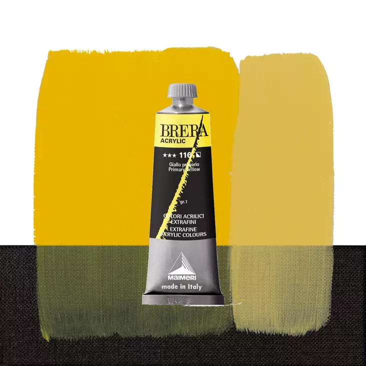 Maimeri Brera 116 Primary Yellow 60ml - Maimeri Brera 60ml ja 200ml - 0806116 - 1