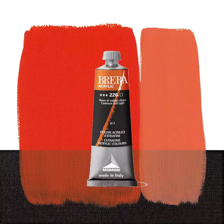 Maimeri Brera 226 Cadmium Red Light 60ml - Maimeri Brera 60ml ja 200ml - 0806226 - 1