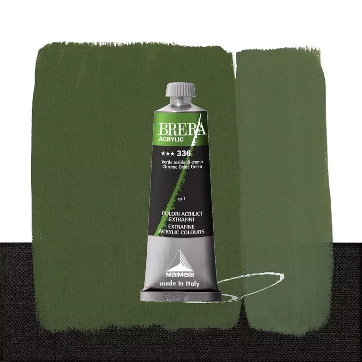 Maimeri Brera 336 Chrome Oxide Green 60ml - Maimeri Brera 60ml ja 200ml - 0806336 - 1