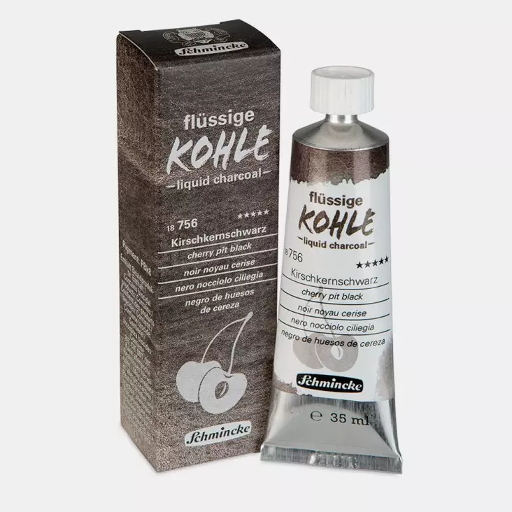 Schmincke Liquid Coal 756 35ml Cherry Pit Black - Hiilet ja hiilikynät - 003224956 - 1