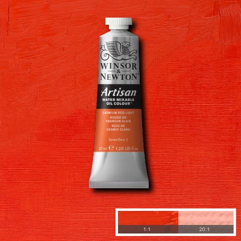 W&N Artisan 100 Cadmium Red Light 37ml - Vesiliukoiset öljyvärit - 514006 - 1