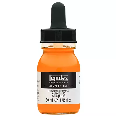 Liquitex Acrylic Ink 982 Fluorecent orange 30ml - Akryylimusteet - 2048527 - 1