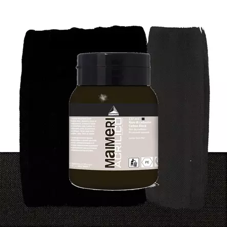 Maimeri Acrilico 537 Carbon Black 500ml - Maimeri Acrilico 500ml - 0934537 - 1