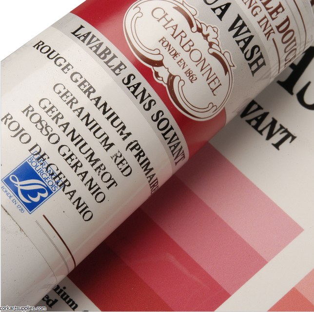 Charbonnel Aqua Wash 375 Geranium red 60ml - Vesiliukoiset syväpainovärit - 3323907 - 1