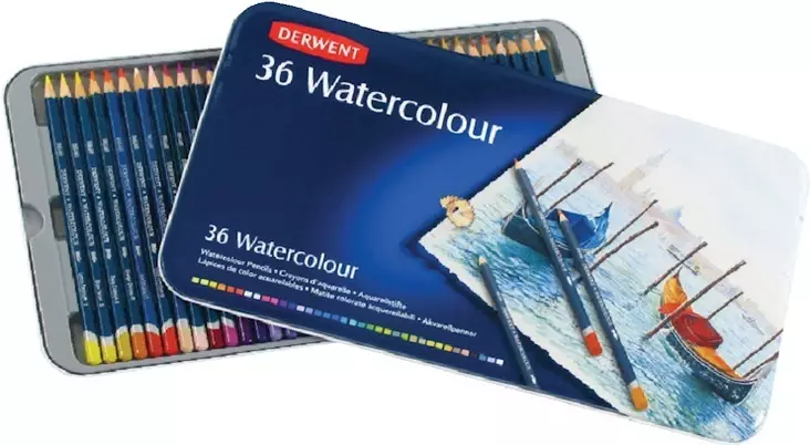 Derwent Watercolour - 36 kpl vesivärikynää - Derwent Watercolour värikynät - 536767 - 1