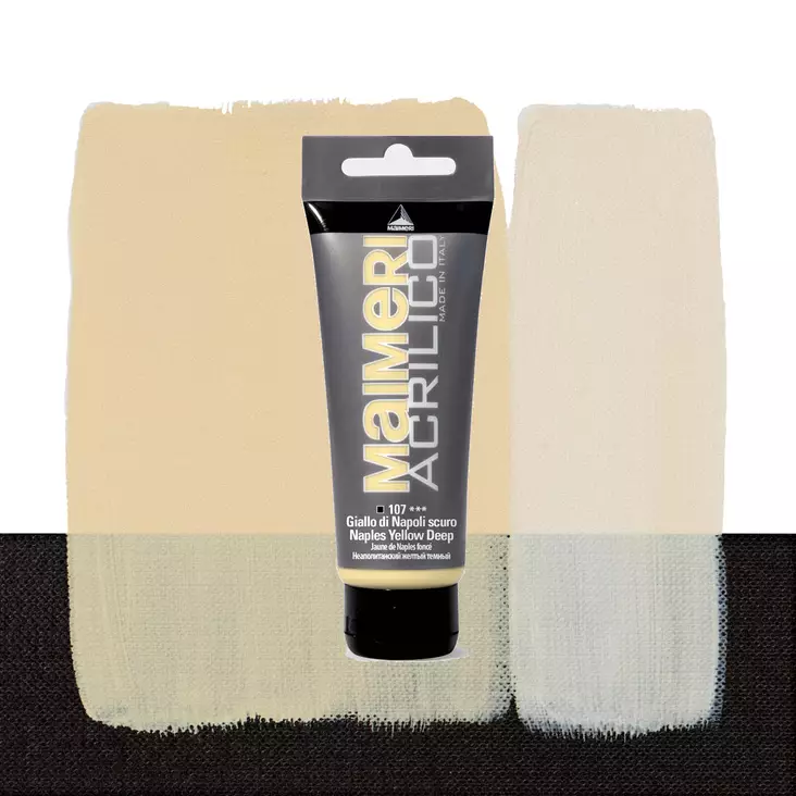 Maimeri Acrilico 107 Naples Yellow Deep 200ml - Maimeri Acrilico 200ml - 0924107 - 1