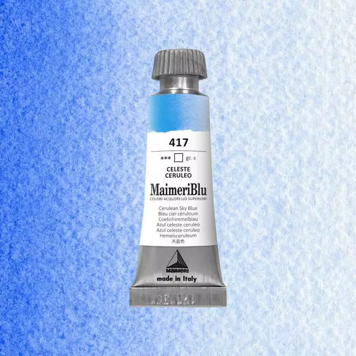 Maimeri Blu Akvarellituubi 417 Cerulean Sky Blue 12ml - Maimeri Blu - 1609417 - 1