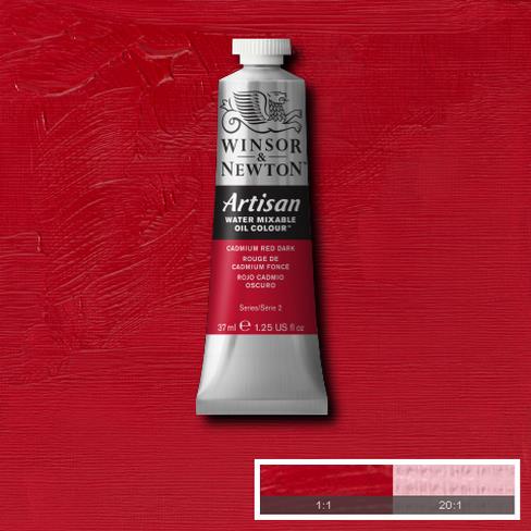 W&N Artisan 104 Cadmium Red Dark 37ml - Vesiliukoiset öljyvärit - 514007 - 1