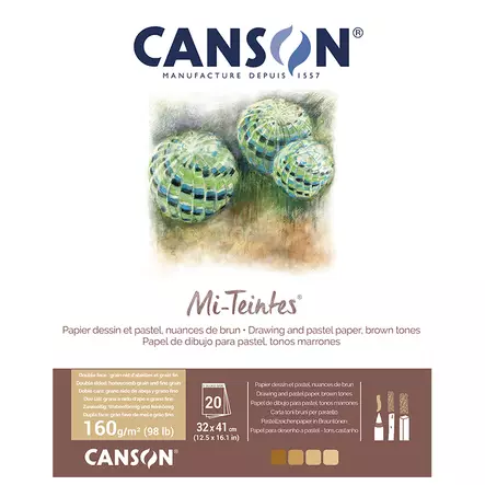 Canson Mi-teintes 160g (20) 32×41 Earth shades - Luonnos- ja piirustuslehtiöt - 5005998 - 3