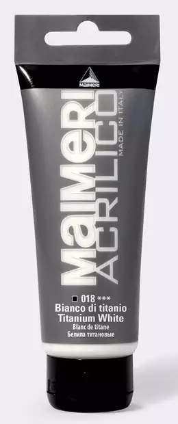 Maimeri Acrilico 018 Titanium White 200ml - Maimeri Acrilico 200ml - 0924018 - 2
